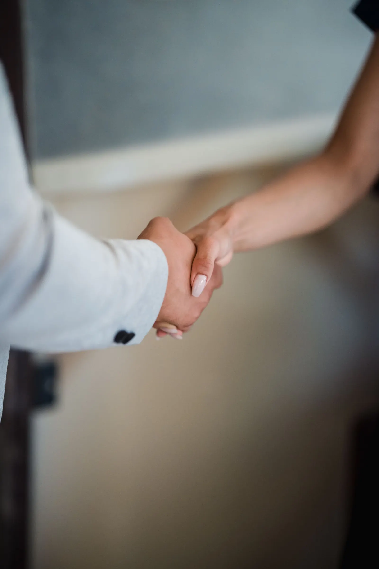 Close-up of a business handshake